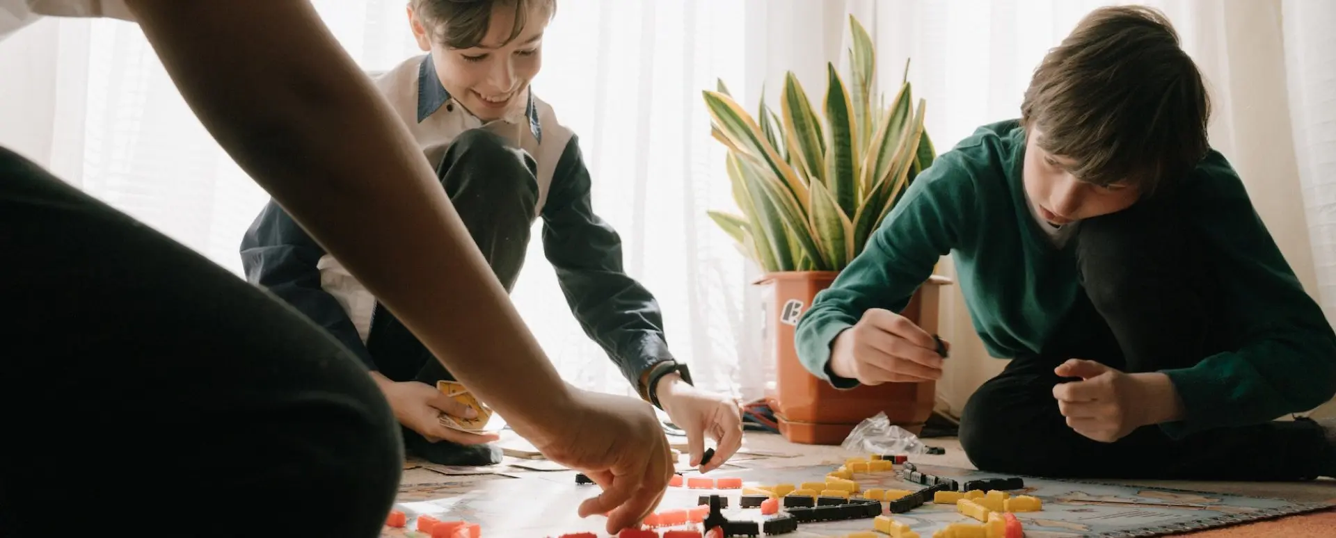 Kids Playing Board Game