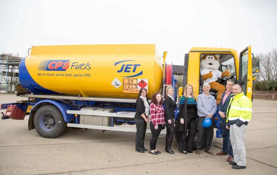 CPS Fuels team stood next to tanker