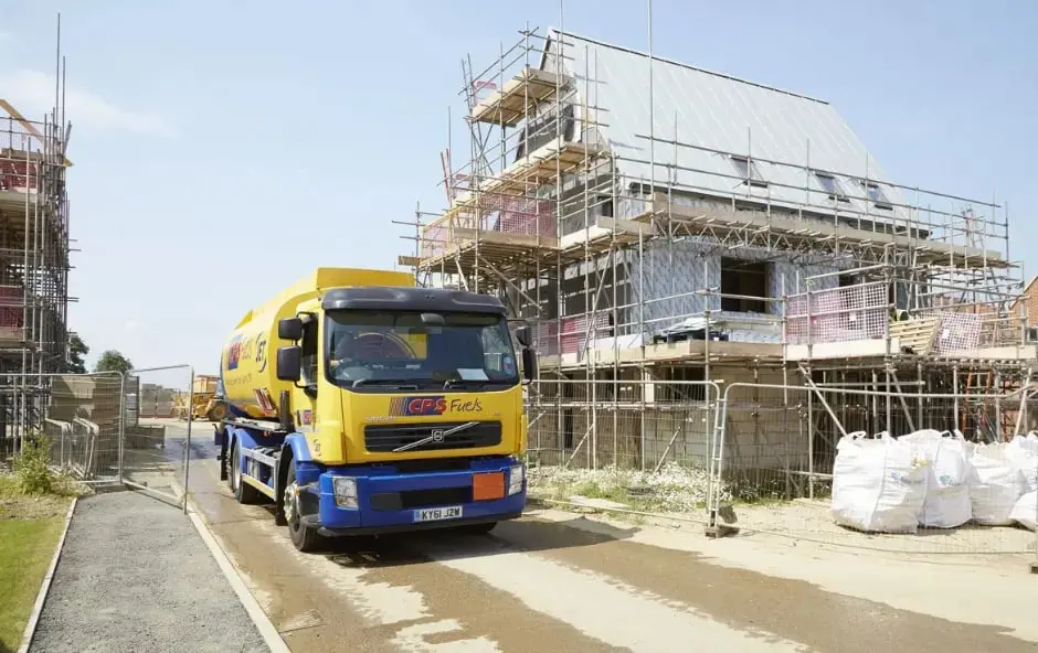 CPS Fuels tanker on a construction site