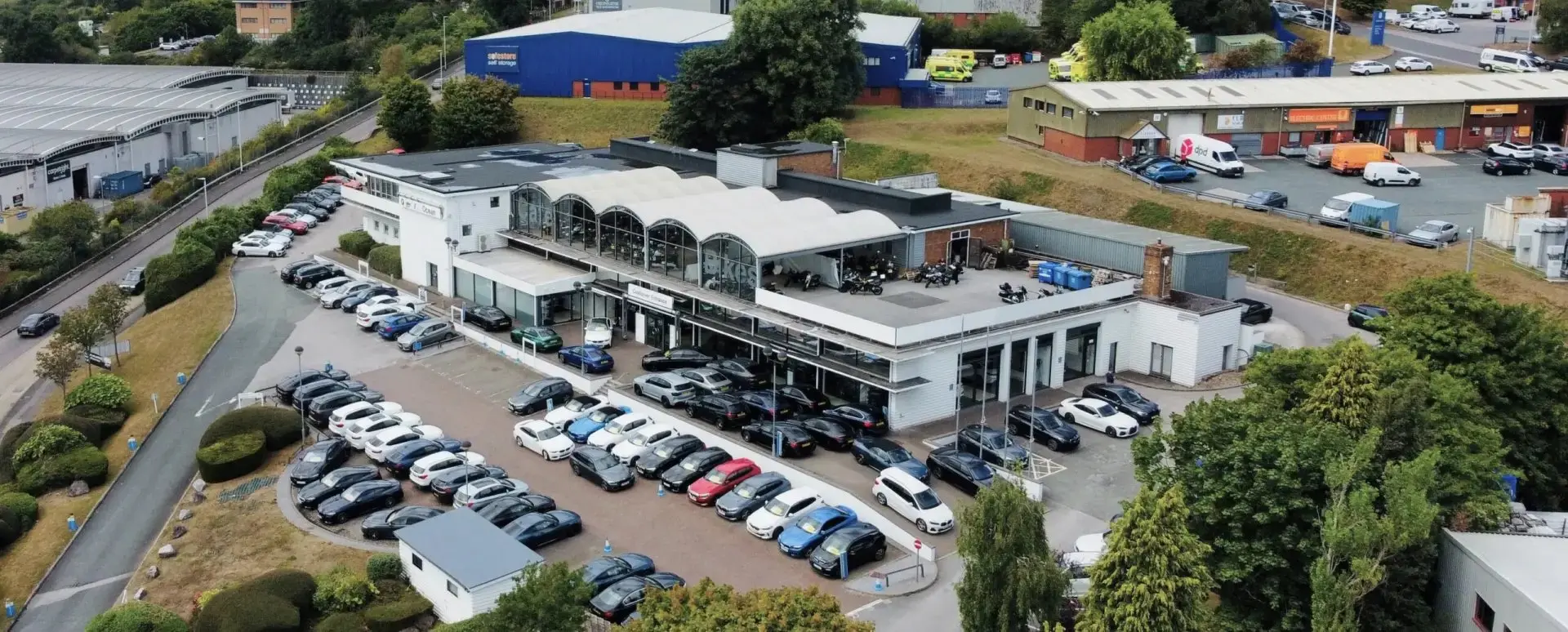 Ocean Group dealership aerial view